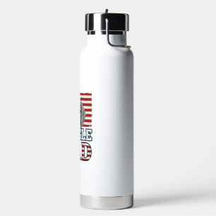 Vintage Beagle Dad Patriotic Dog Shirt Design_1 Water Bottle