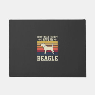 Vintage Beagle Dog Therapy Retro Doormat