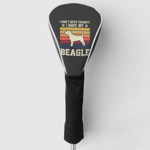 Vintage Beagle Dog Therapy Retro Golf Head Cover
