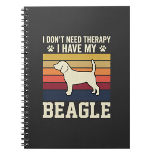Vintage Beagle Dog Therapy Retro Notebook