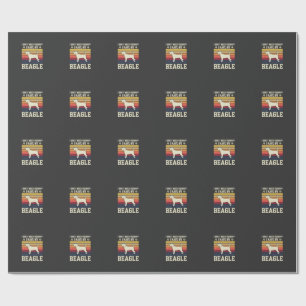 Vintage Beagle Dog Therapy Retro Wrapping Paper