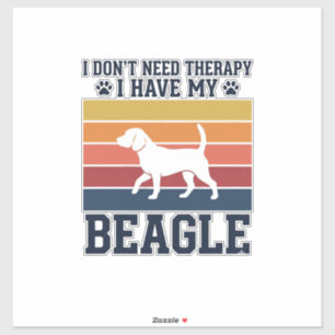 Vintage Beagle Dog Therapy Shirt Design_1