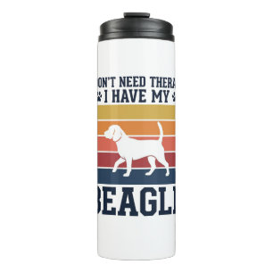 Vintage Beagle Dog Therapy Shirt Design_1 Thermal Tumbler