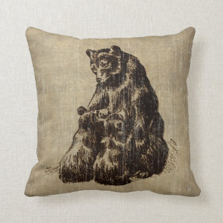 Vintage Bear Family Cushion