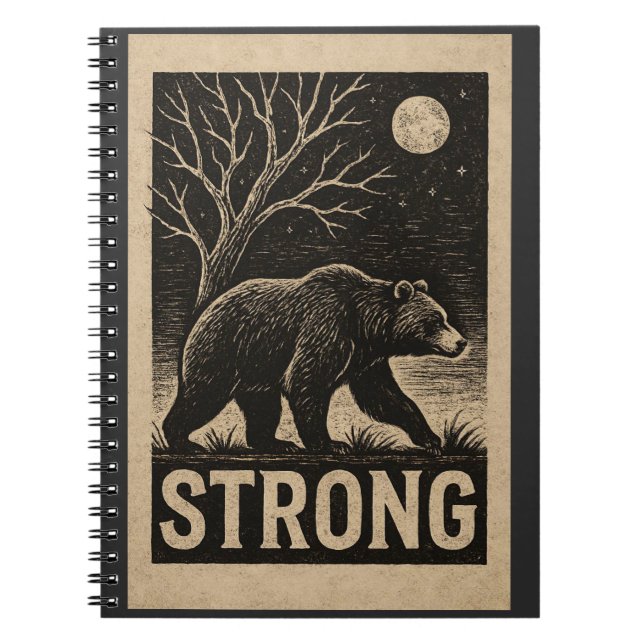 Vintage Bear Strength Notebook (Front)