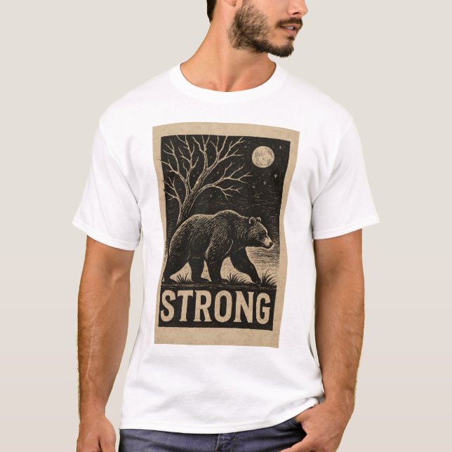 Vintage Bear Strength T-Shirt (Front)