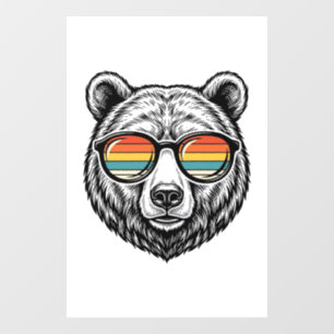 Vintage Bear Sunglasses Vector Graphic Design_1