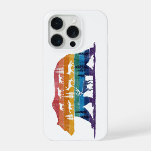 Vintage Bear Wildlife – Retro Forest Silhouette iPhone 15 Pro Case