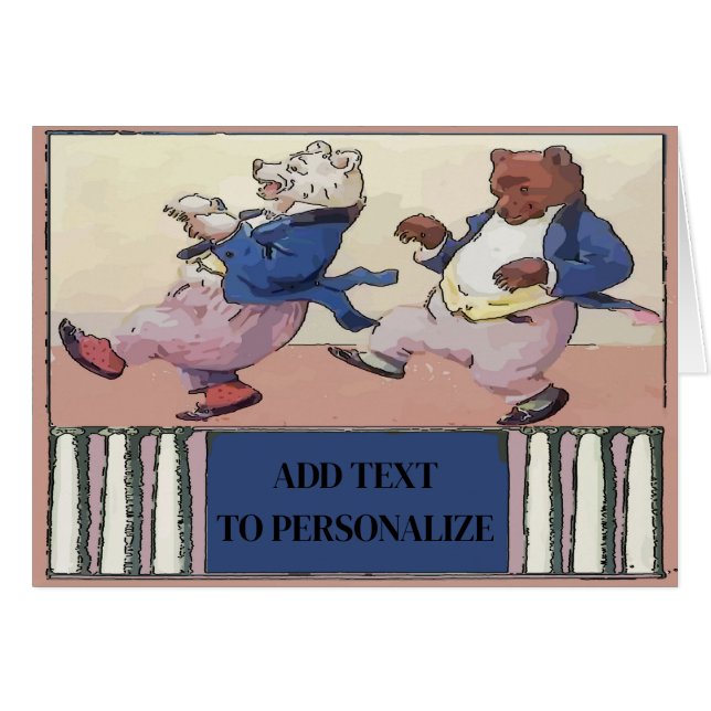 Vintage Bears Dancing (Front Horizontal)