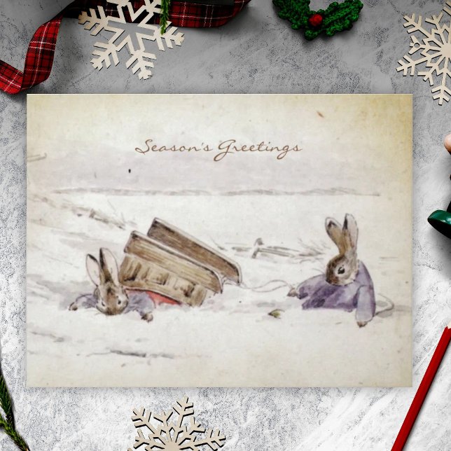 Vintage Beatrix Potter Christmas Greetings Holiday (Creator Uploaded)