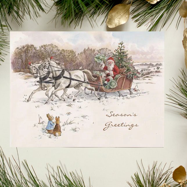 Vintage Beatrix Potter Christmas Greetings Holiday (Creator Uploaded)