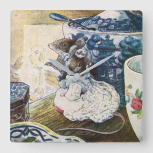 Vintage Beatrix Potter Mice Tailor of Gloucester Square Wall Clock