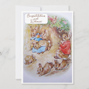 Vintage Beatrix Potter New Baby Congratulations