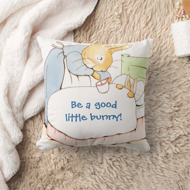 Vintage Beatrix Potter Nursery Throw Pillow (Blanket)