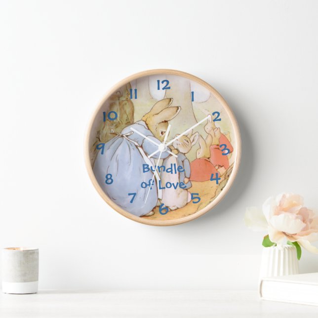 Vintage Beatrix Potter Nursery Wall Clock (Home)