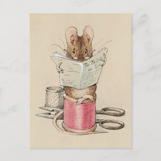 Vintage Beatrix Potter Tailor of Gloucester Mouse Postcard