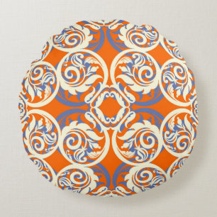 Vintage beautiful background, seamless pattern, lu round cushion