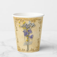 Vintage Beautiful Beige Dried Flowers with Name