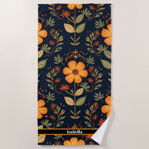 Vintage Beautiful Floral Modern Collection Beach Towel