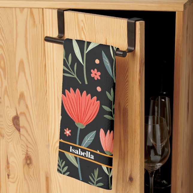 Vintage Beautiful Floral Popular Collection Tea Towel (Thirds Fold)