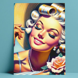 Vintage Beautiful Girl Portrait Postcard