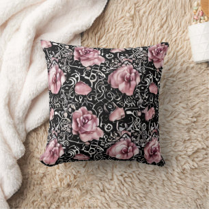 Vintage Beautiful Pink Roses Cushion