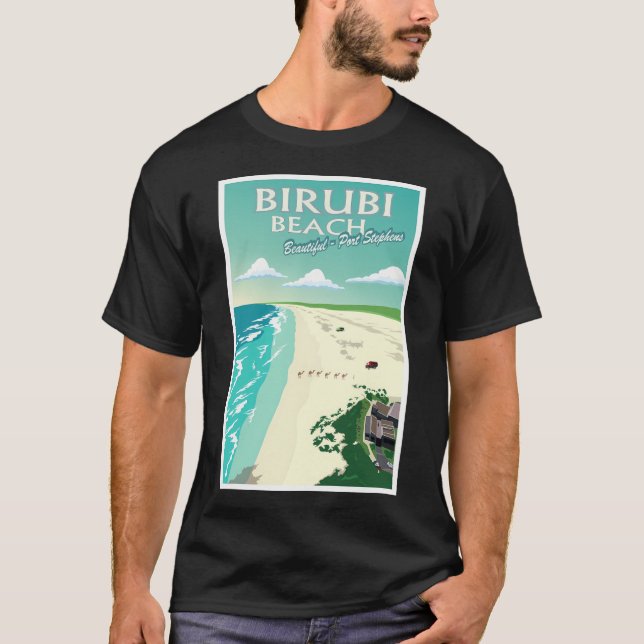 Vintage - Beautiful - Port Stephens - Birubi T-Shirt (Front)