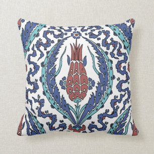 Vintage Beautiful Turkish Tulip . Throw Pillow