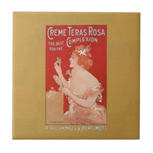 Vintage Beauty Advertisement Tile