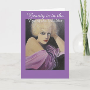 Vintage Beauty Birthday Card