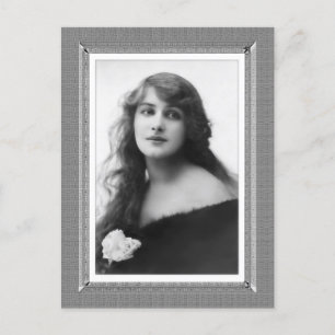 Vintage Beauty - Confidence - in black & white Postcard