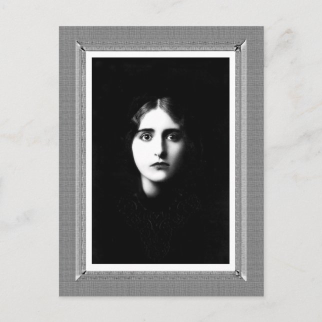 Vintage Beauty - Sorrow - in black & white Postcard (Front)