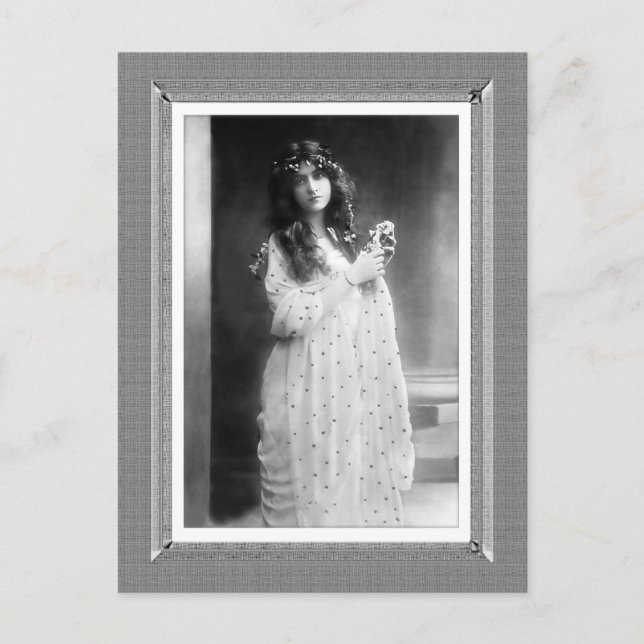 Vintage Beauty - Sweet Slumber - in black & white Postcard (Front)