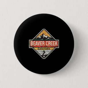 Vintage Beaver Creek Colorado Snow Mountain Skiing 6 Cm Round Badge
