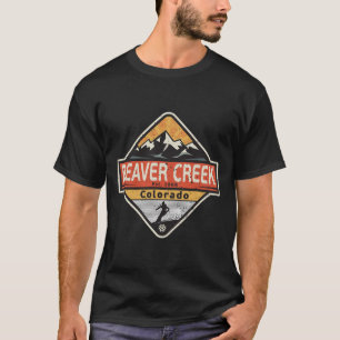 Vintage Beaver Creek Colorado Snow Mountain Skiing T-Shirt
