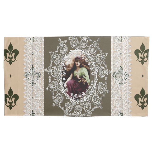 Vintage Bedding Design4u Pillowcase (Front)