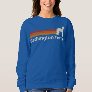 Vintage Bedlington Terrier Retro Mum Dad Dog  Sweatshirt