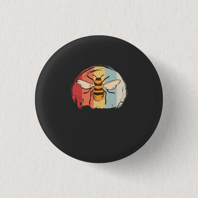 Vintage Bee 3 Cm Round Badge (Front)