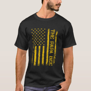 Vintage Bee American Flag The Bee Papa Father s Da T-Shirt