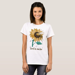 Vintage Bee And Sunflower T-Shirt