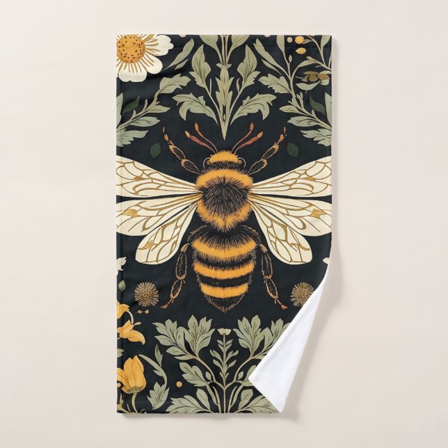 Vintage Bee Garden  Hand Towel (Hand Towel)
