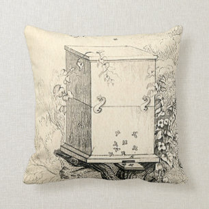Vintage Bee Hive Pillow