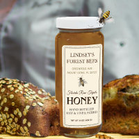Vintage Bee Honey Label Hand Bottled Raw Queenline