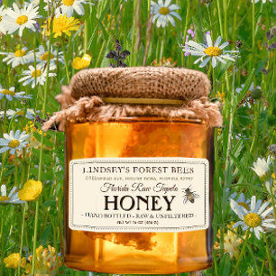 Vintage Bee Honey Label Hand Bottled Raw Shipping 