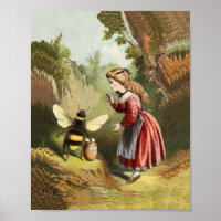 Vintage Bee Little Girl Honey Pot