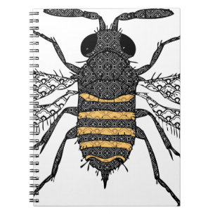 vintage bee notebook