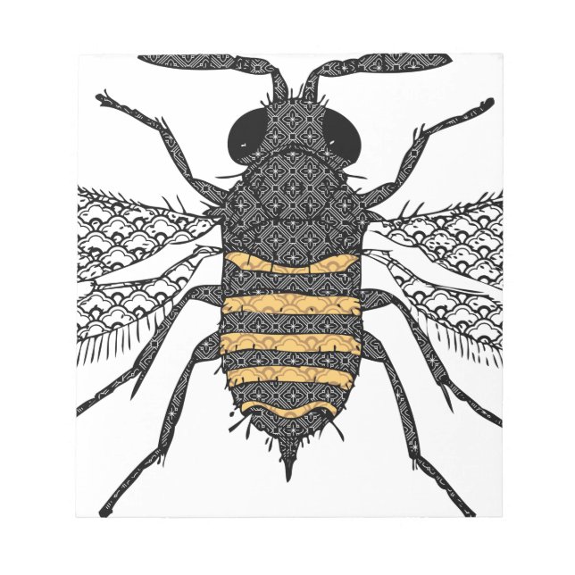 vintage bee notepad (Front)