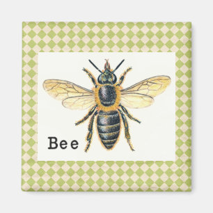 Vintage Bee Primer Magnet