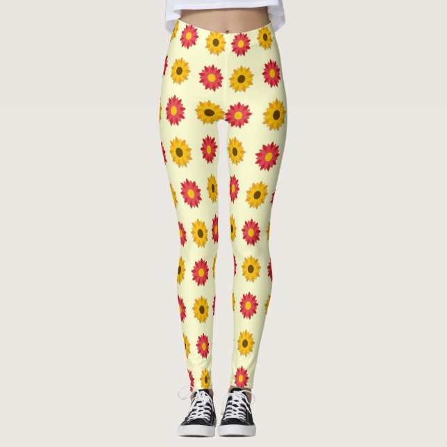 Vintage Bee Print Leggings (Front)