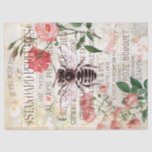 Vintage Bee Rose Bouquet Ephemera Decoupage Tissue Paper<br><div class="desc">Beautiful collage of vintage roses and be over perfumes rose bouquet vintage ad.</div>